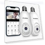 Thumbnail 4MP Bulb Security Camera 2.4GHz, 360° 2K Wireless Outdoor Indoor Camera — Smart Home Security, LaView