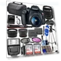 Thumbnail DSLR Camera Bundle with 18-55mm Lens, Wide Angle & Telephoto Lenses, Memory Cards & Accessories — Accessory Kits, Canon