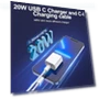 Превью Fast Charging Type C Wall Charger Block with USB C to Lightning Cable — Lightning, FEEL2NICE