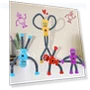 Превью Suction Cup Robot Toy for Kids - 4 Pack Sensory Pop Tubes Robots — Infant & Early Childhood Playthings, Limpskys
