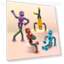 Превью Suction Cup Robot Toy for Kids - 4 Pack Sensory Pop Tubes Robots — Infant & Early Childhood Playthings, Limpskys