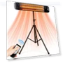 Thumbnail Infrared Patio Heater, 1500W Electric Outdoor Heater with Remote Control — Portable Heating Solutions, Paraheeter