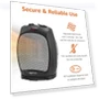 Превью Oscillating Ceramic Space Heater, Portable Heater for Indoor Use — Portable Heating Solutions, Amazon Basics