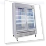Thumbnail Commercial Refrigerator 2 Section 2 Glass Door Stainless Steel Display Refrigerator — Drink Coolers, Camellia River