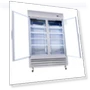 Thumbnail Commercial Refrigerator 2 Section 2 Glass Door Stainless Steel Display Refrigerator — Drink Coolers, Camellia River