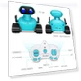 Превью Rechargeable RC Robot Toy with Music and LED Eyes — Interactive Figures & Robots, ALLCELE