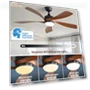 Thumbnail 52" Smart Ceiling Fan with Lights and Remote — Ceiling Fan Wall Controls, Sofucor