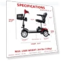 Thumbnail Lightweight Foldable Electric Mobility Scooter — Mobility Scooters, THERASHIELDZ