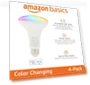 Thumbnail Smart BR30 LED Light Bulb, Color Changing — LED, Amazon Basics