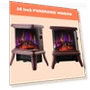 Thumbnail 18" Panoramic Window Electric Wood Stove Fireplace with Flame Effect — Electric Heating Solutions, SheerAIRE