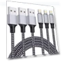 Превью 3Pack 6FT Nylon Braided Lightning Cable — Lightning, YUNSONG