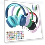 Thumbnail Kids Headphones for School Bulk Set 5-Pack Over-Ear, Foldable — In-Ear Headphones, A+ Scholars