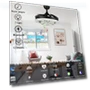Thumbnail Modern Smart Ceiling Fan with Lights and Bluetooth Speaker — Ceiling Fan Wall Controls, Fandian