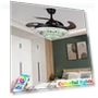 Thumbnail Modern Smart Ceiling Fan with Lights and Bluetooth Speaker — Ceiling Fan Wall Controls, Fandian