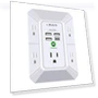 Thumbnail Surge Protector with 5 Outlet Extender and 4 USB Charging Ports — Power Solutions & Surge Protection, QINLIANF