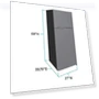 Превью Apartment Refrigerator Freestanding Dual Door Design Fridge with Top Freezer — Mini Fridges, West Bend