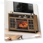 Превью Rustic Fireplace TV Stand with Fireplace Heater — Entertainment Armoires, Innoflame