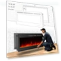 Thumbnail Electric Fireplace Insert — Electric Heating Solutions, CharaVector