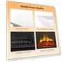 Превью Freestanding Electric Fireplace Stove Space Heater with Realistic Flame — Tabletop Fireplaces, Bonnlo