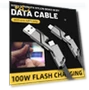 Превью 4-in-1 Flat Braided Anti-Tangle Charger Cord with Velcro — Charging Solutions