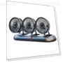 Three-head Adjustable Folding Multifunctional Fan With Number Plate — Portable Cooling Solutions