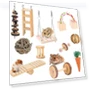 Thumbnail Hamster Seesaw Climbing Ladder Gnawing Teeth String Wooden Set Toy — Exercise Wheels