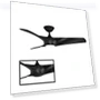 Thumbnail Smart Indoor and Outdoor 3-Blade Ceiling Fan with Adjustable LED Light Kit — Ceiling Fan Wall Controls, Modern Forms