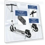 Превью Adjustable Height Folding Kick Scooter with Large Sturdy Wheels — Push Scooters, Nattork