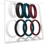 Thumbnail Inner Arc Ergonomic Breathable Design Silicone Rubber Wedding Bands — Smart Rings, Egnaro