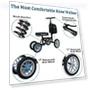Превью All Terrain Foldable Knee Scooter Walker — Low Strength Tools, BlessReach