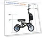 Превью All Terrain Foldable Knee Scooter Walker — Low Strength Tools, BlessReach