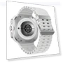 Ocean Dual Silver Buckle Silicone Watch Band — Smartwatch Straps, Samsung