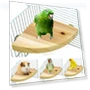 Thumbnail Fan-Shaped Platform Station Board Hamster Springboard Rest Platform — Exercise Wheels, Parrot Log