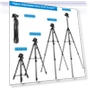 Thumbnail Aluminum Selfie Live Tripod Mount with Three-dimensional Head & Phone Clamp — Tabletop & Travel, PULUZ
