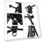 Thumbnail Aluminum Selfie Live Tripod Mount with Three-dimensional Head & Phone Clamp — Tabletop & Travel, PULUZ