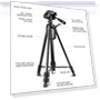 Thumbnail Aluminum Selfie Live Tripod Mount with Three-dimensional Head & Phone Clamp — Tabletop & Travel, PULUZ