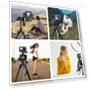 Thumbnail Aluminum Selfie Live Tripod Mount with Three-dimensional Head & Phone Clamp — Tabletop & Travel, PULUZ