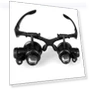 Thumbnail Double Eye Glasses Lens Jeweler Watch Repair Head Magnifier with LED Lights — Loupes