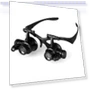 Thumbnail Double Eye Glasses Lens Jeweler Watch Repair Head Magnifier with LED Lights — Loupes