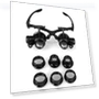 Thumbnail Double Eye Glasses Lens Jeweler Watch Repair Head Magnifier with LED Lights — Loupes