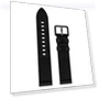 Thumbnail Metal Button Switch Leather Watch Band — Watch Accessories, Garmin