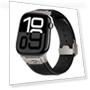 Превью Vertical Texture Titanium Buckle Elastic Silicone Watch Band — Watch Accessories