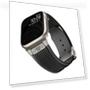 Превью Vertical Texture Titanium Buckle Elastic Silicone Watch Band — Watch Accessories