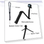 Thumbnail 3-Way Grip Foldable Tripod Selfie-stick Extension Monopod — Steady Shots, PULUZ