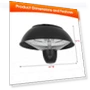 Превью Infrared Hanging Electric Patio Heater — Patio Heaters, SUNNFLAME
