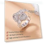 Thumbnail Adjustable Heart Ring with Baguette CZ — Girls' Rings, LuluMel