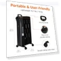 Thumbnail Portable Radiator Heater with 7 Oil-Filled Fins — Heater Spare Components, Amazon Basics
