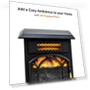 Thumbnail Electric Fireplace Space Heater with Flame Effect — Portable Heating Solutions, EZ-HEAT