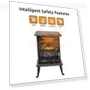 Thumbnail Electric Fireplace Space Heater with Flame Effect — Portable Heating Solutions, EZ-HEAT