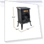Thumbnail Electric Fireplace Space Heater with Flame Effect — Portable Heating Solutions, EZ-HEAT